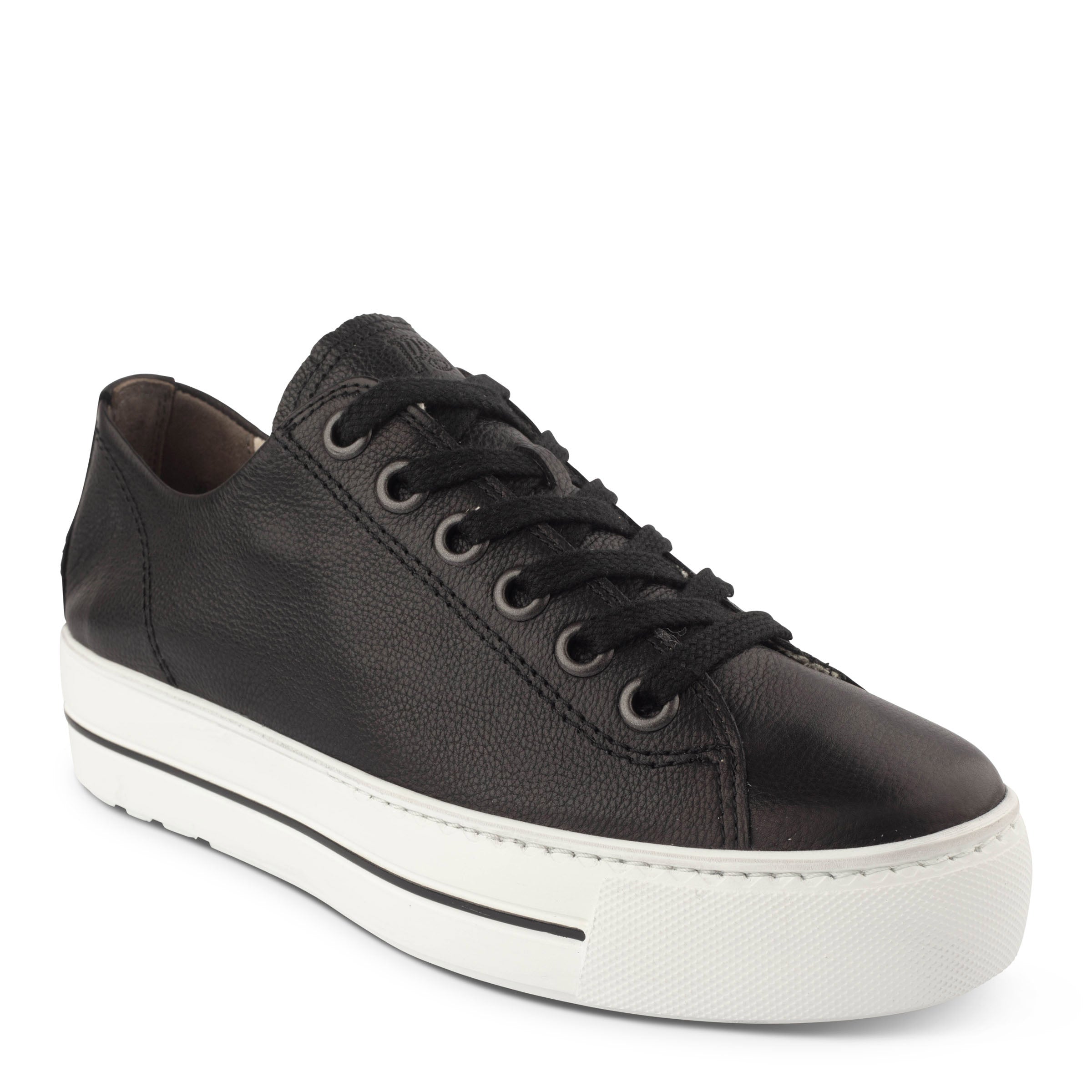 Women's Bixby Sneaker in Black Leather | Paul Green Shoes ...